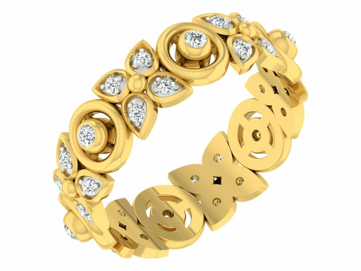 3D CAD jewelry model diamond engagement ring