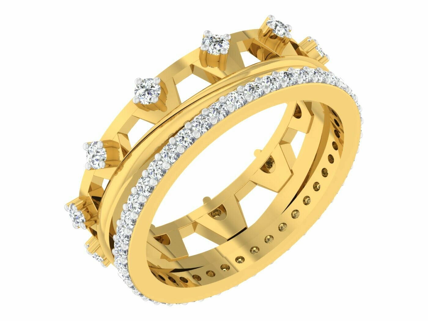 3D CAD jewelry model diamond engagement ring