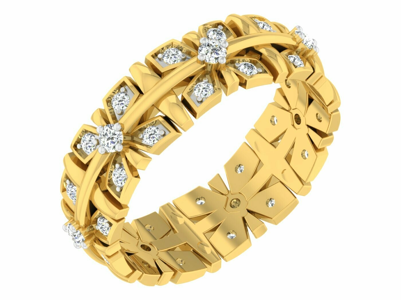 3D CAD jewelry model diamond engagement ring