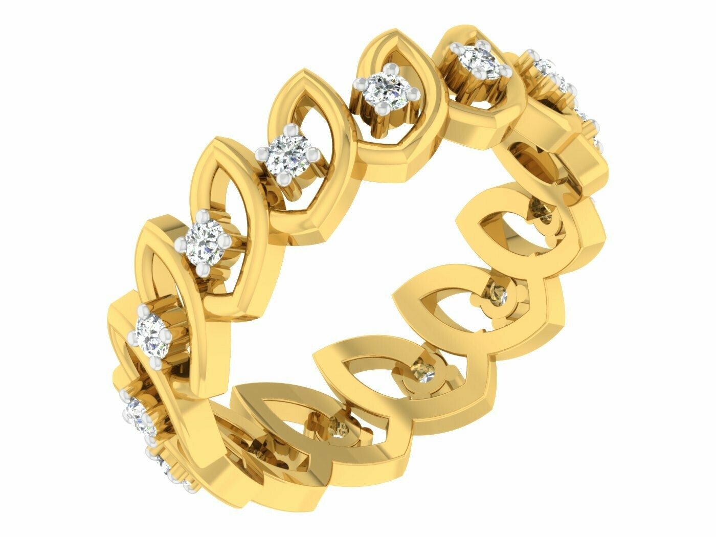 3D CAD jewelry model diamond engagement ring