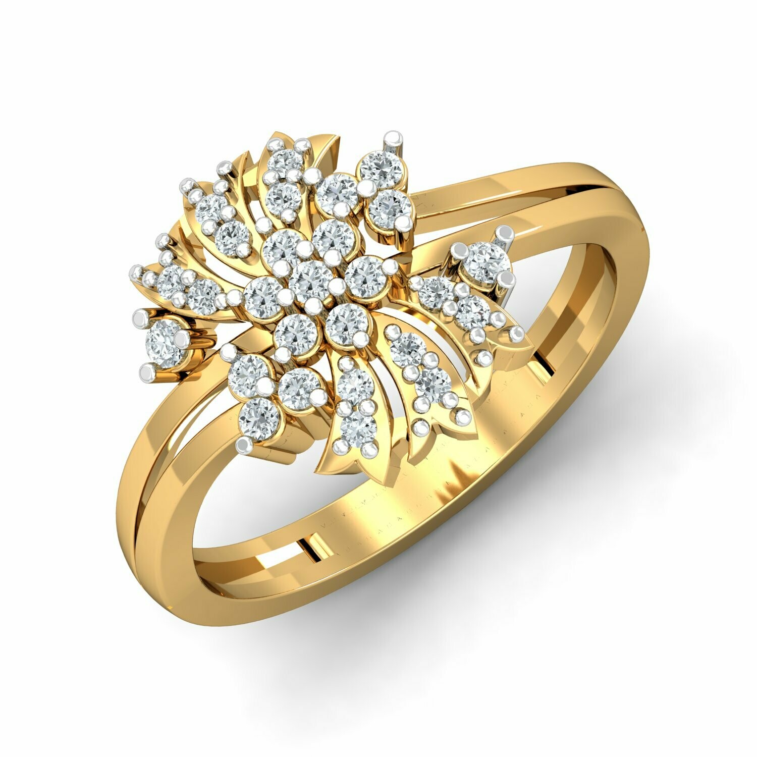 3D CAD jewelry model diamond engagement ring