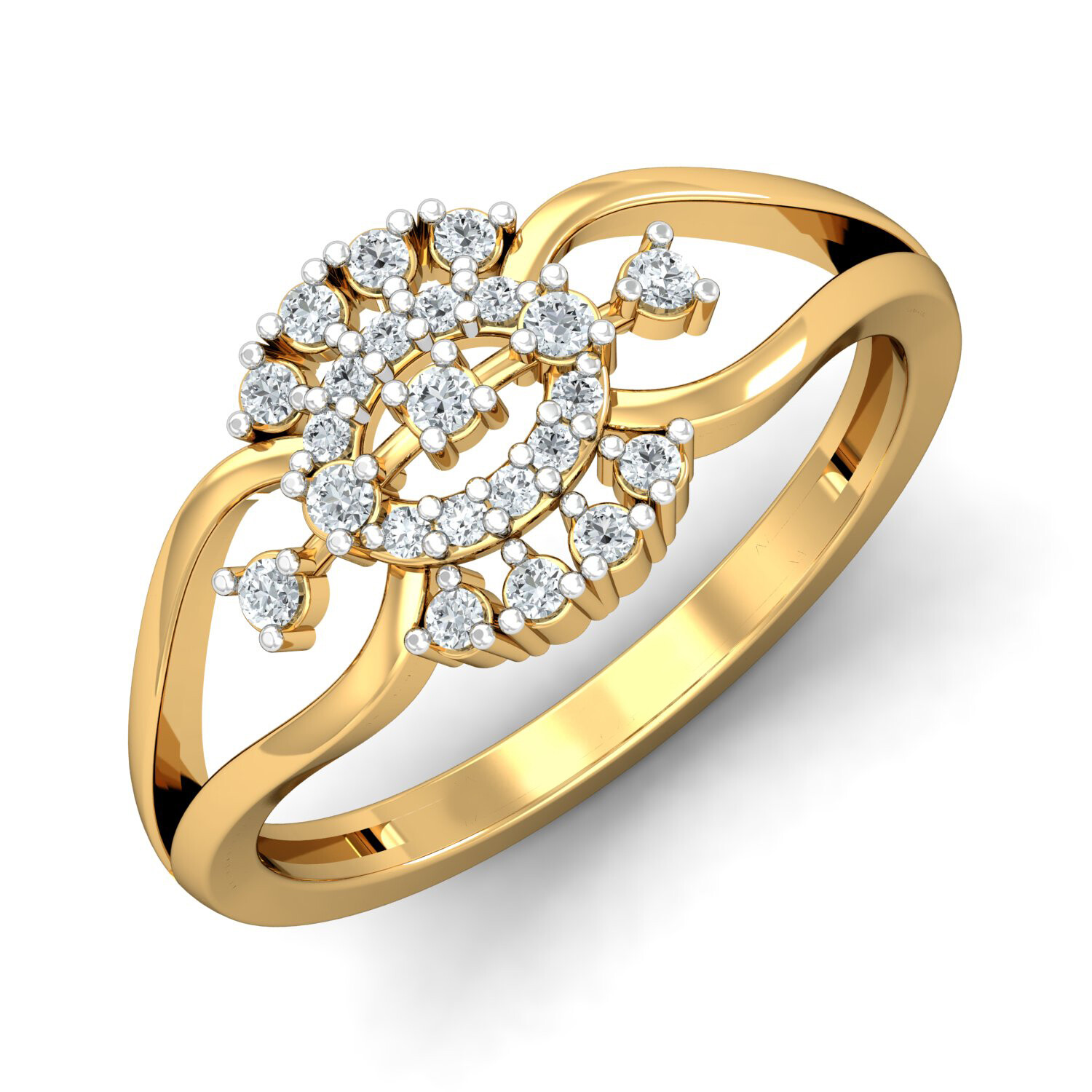 3D CAD jewelry model diamond engagement ring