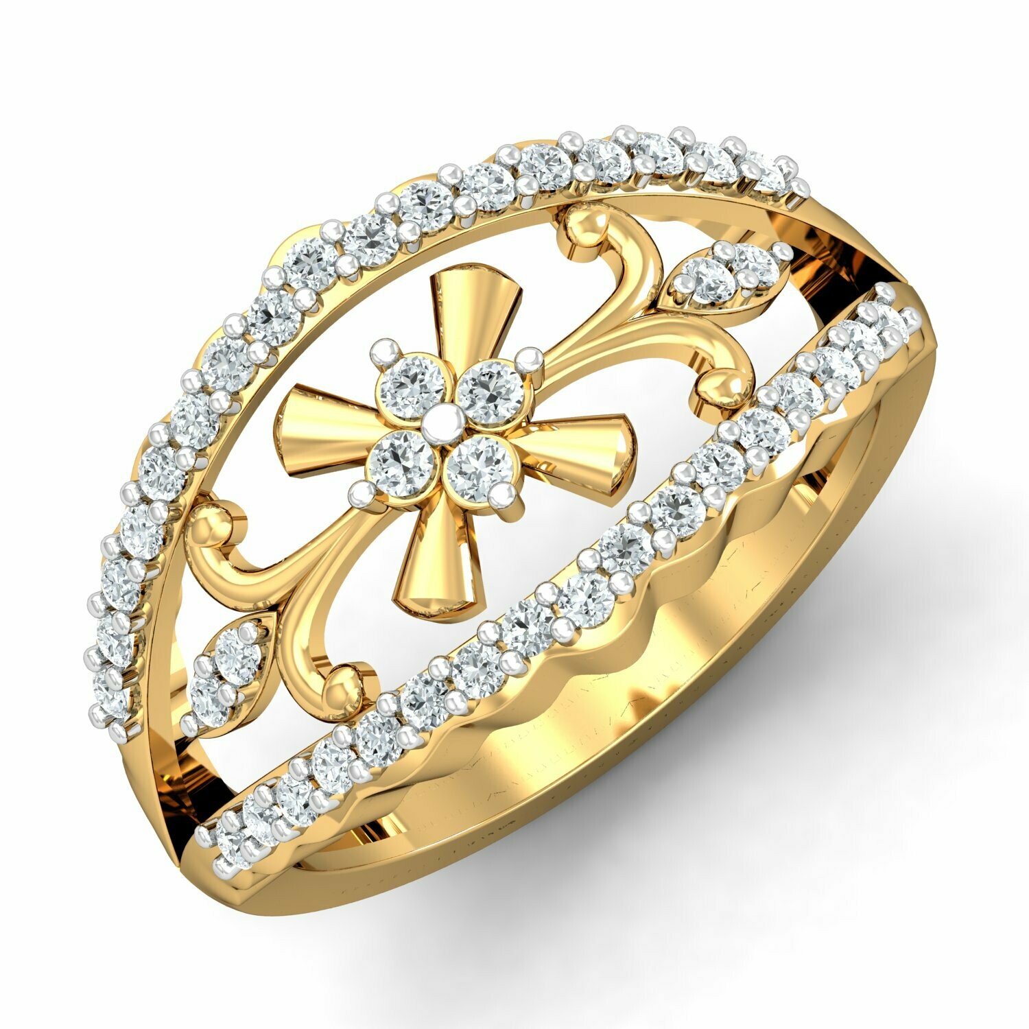 3D CAD jewelry model diamond engagement ring