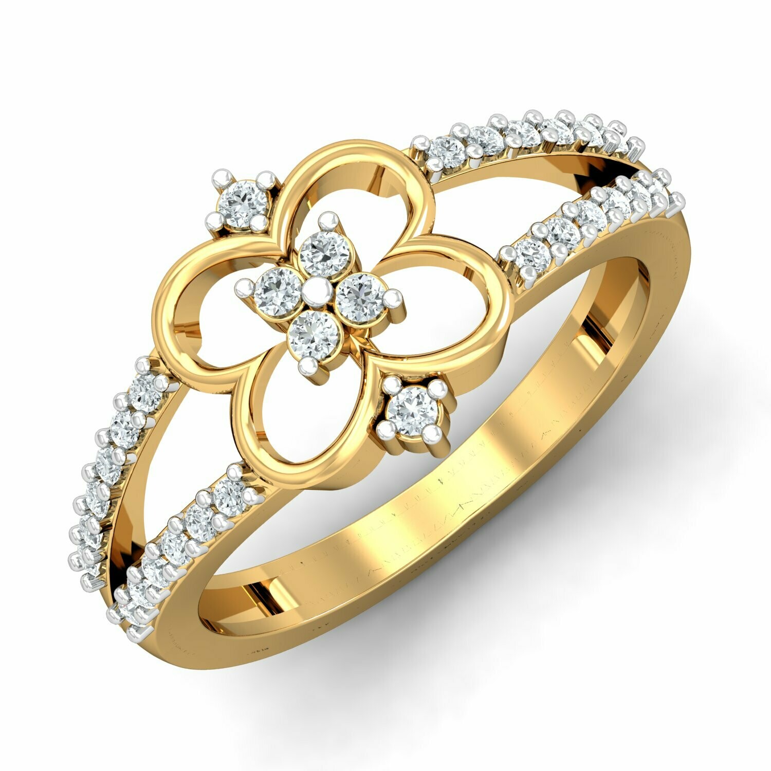 3D CAD jewelry model diamond engagement ring