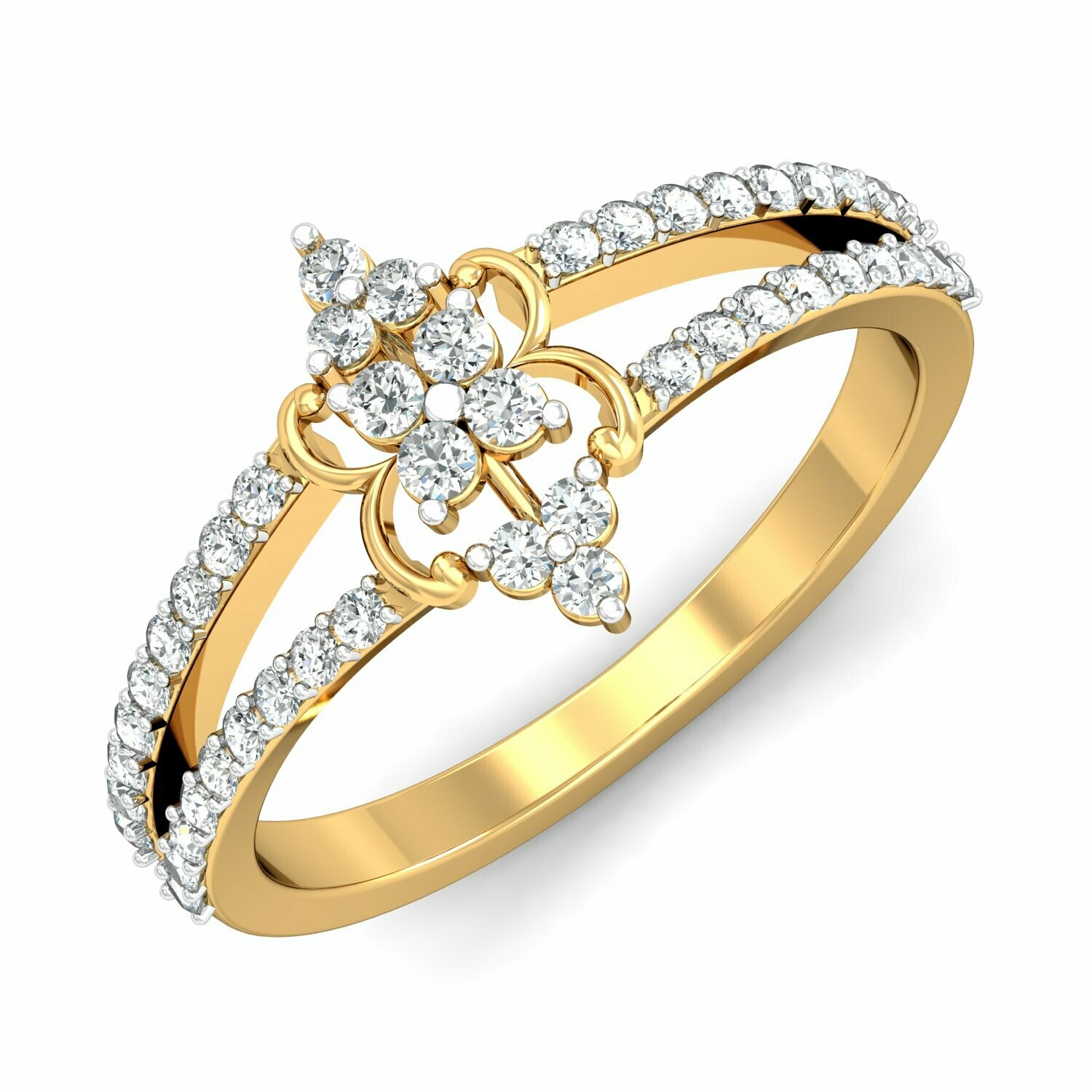 3D CAD jewelry model diamond engagement ring