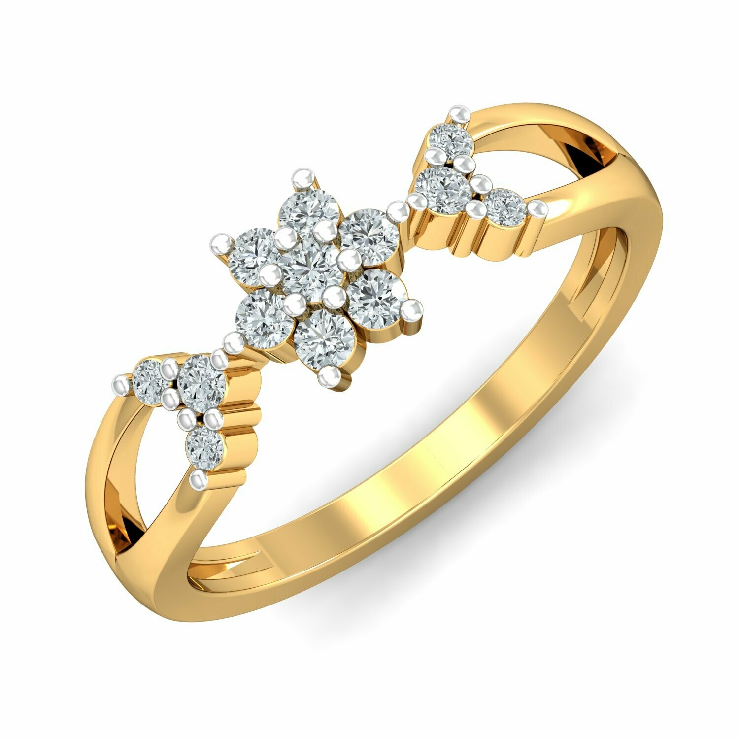 3D CAD jewelry model diamond engagement ring