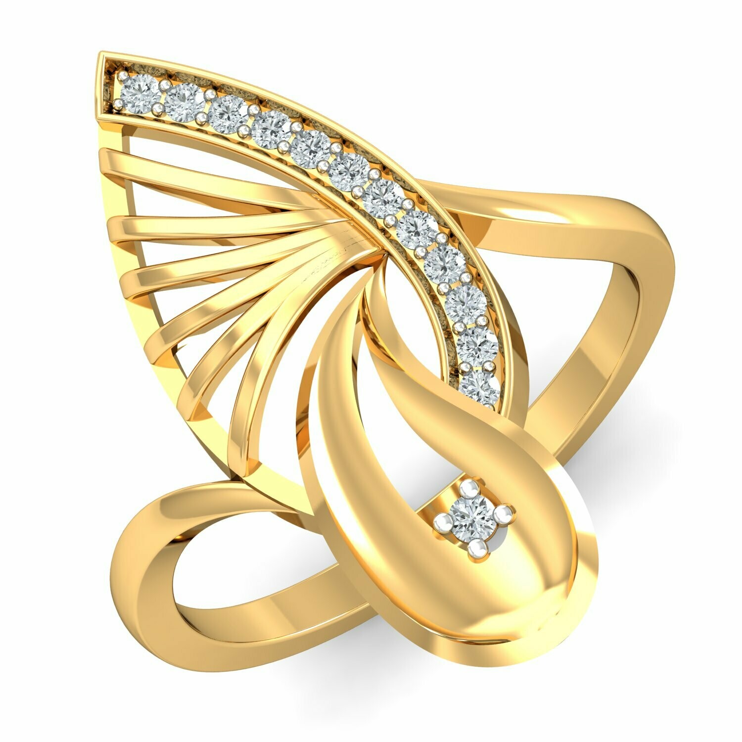 3D CAD jewelry model diamond engagement ring