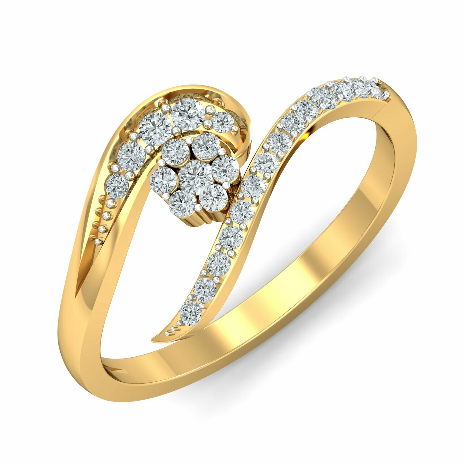 3D CAD jewelry model diamond engagement ring