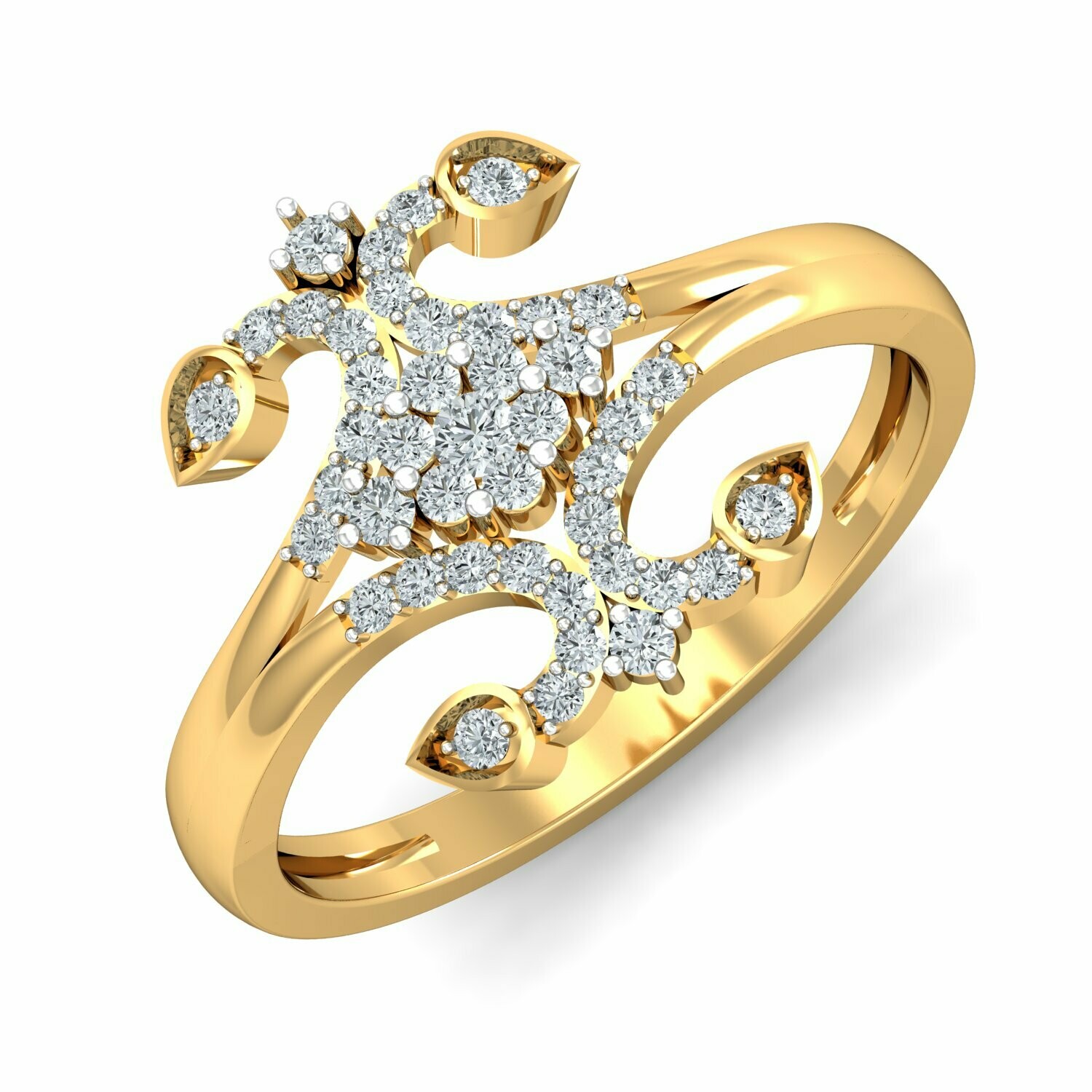 3D CAD jewelry model diamond engagement ring