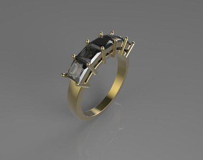 Five Stones Ring (Size 6.5 US), Anniversary ring