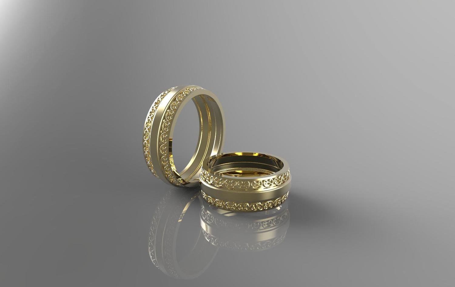 3D CAD Model of Wedding Ring (Size 13.5)