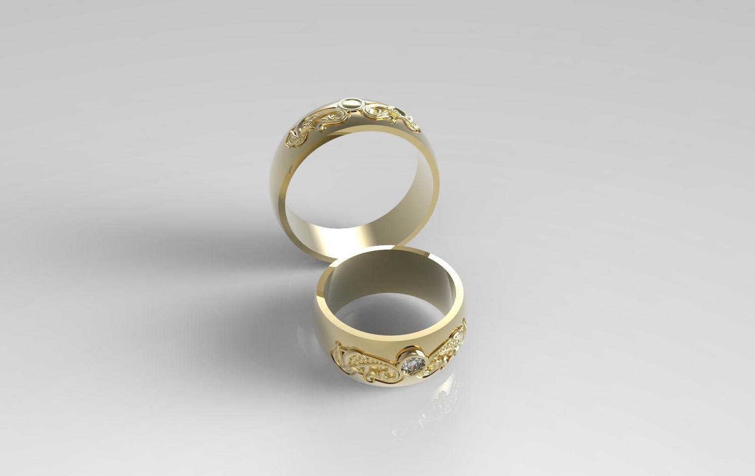 3D CAD Model of Wedding Ring 
