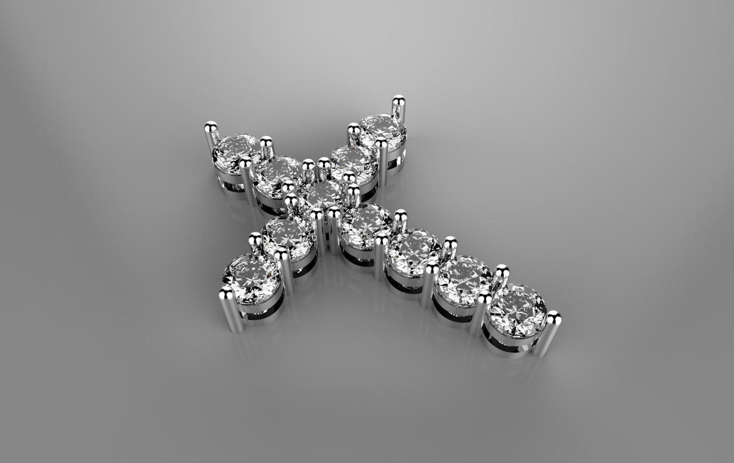 Cross with stones,11 stones