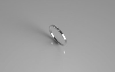 3d CAD jewelry model diamond wedding ring(size 6 US)