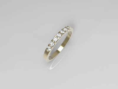 3D jewelry model of 7 stones  wedding ring (Size 6US)