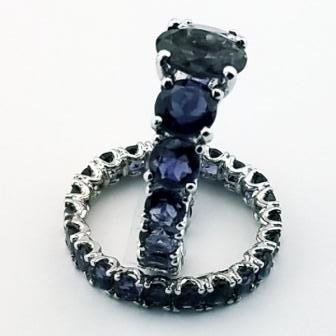 Iolite ring in 18k white gold