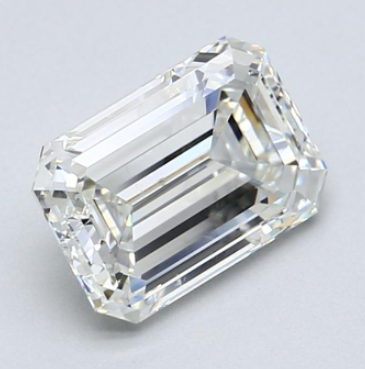 Emerald cut diamond 2.06ct J/VVS2 GIA certificate