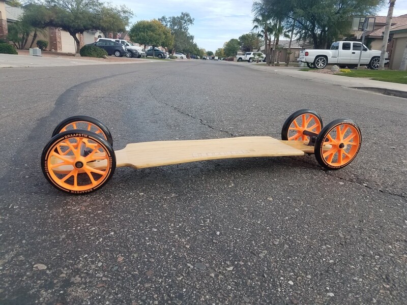 Big Wheel Bamboo Fiberglass Camber Longboard