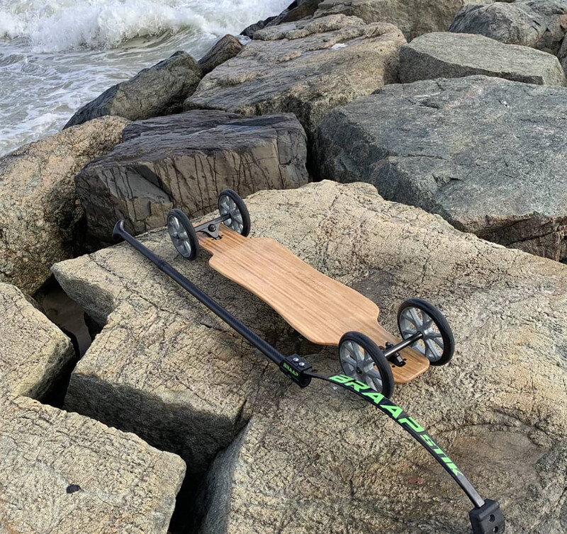 BraapStik 2.0 Performance Paddle and Big Wheel Longboard COMBO