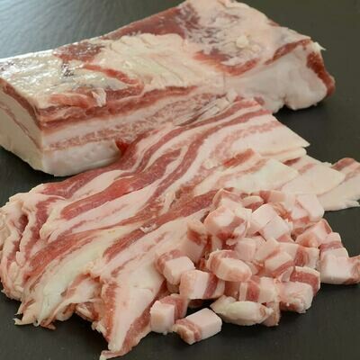 Cured Pork bellies  - 1 lb.