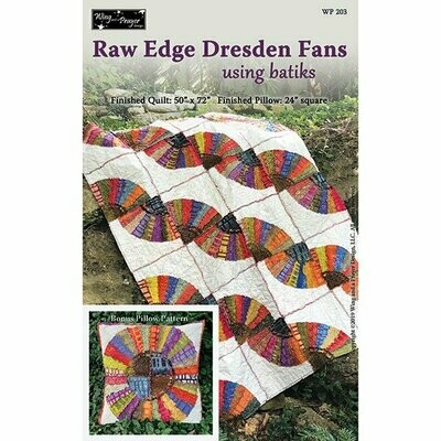 Raw Edge Dresden Fans using batiks