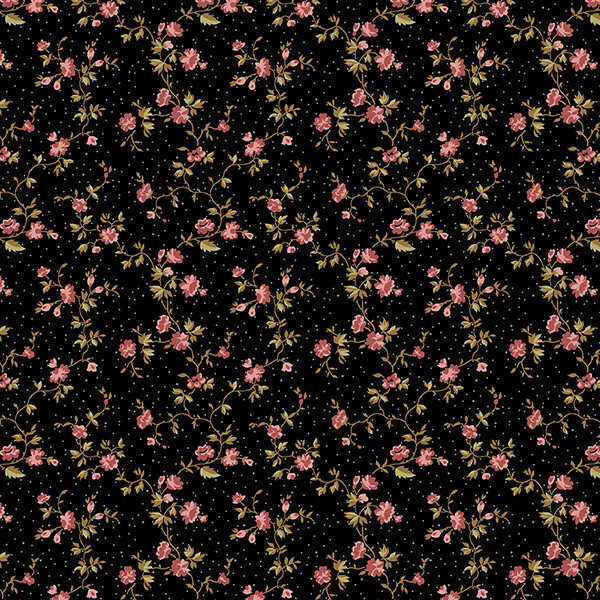 Impromptu Mix - Black Ditsy Floral