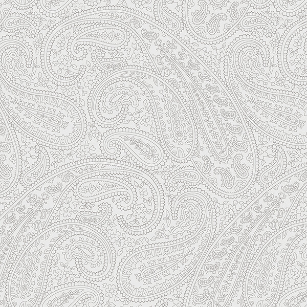 Impromptu Mix - Gray/White Paisley Print
