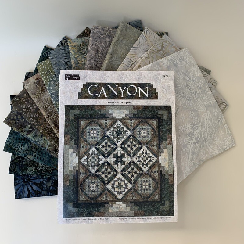 Canyon Quilt Kit (Fabric for top & binding plus pattern)