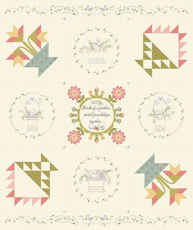 Birds of a Feather Panel (used in Stitched Friendships pattern)