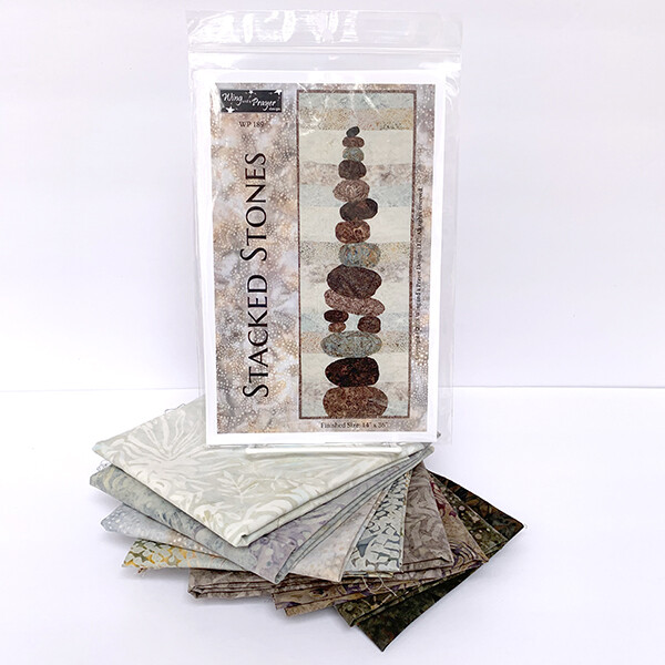 Stacked Stones Kit (includes fabric for top, binding & backing plus pattern)