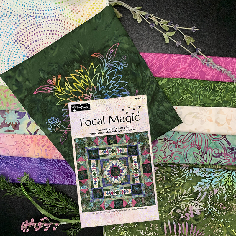 Focal Magic Kit in Blooming Fields (includes fabric for top & binding plus pattern)