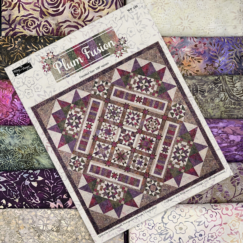 Plum Fusion Fabric Kit (includes fabric for top & binding plus pattern)