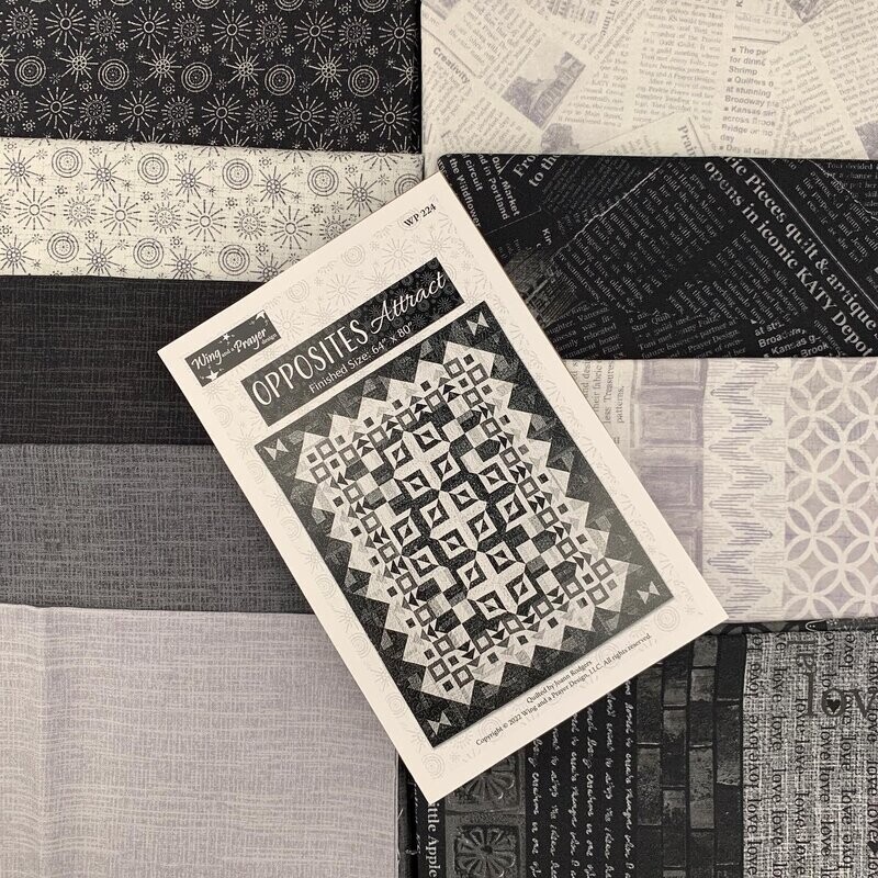 Opposites Attract Kit (includes fabric for top & binding plus pattern)