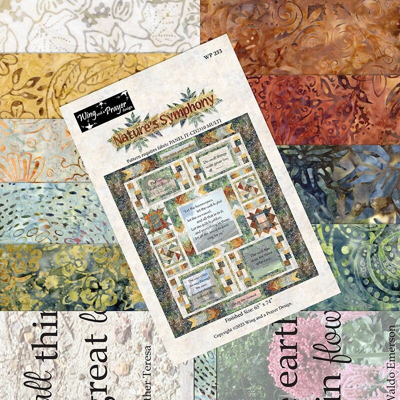 Nature's Symphony Quilt Kit (includes fabric for top & binding plus pattern)
