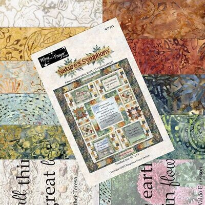 Nature's Symphony Quilt Kit (includes fabric for top & binding plus pattern)