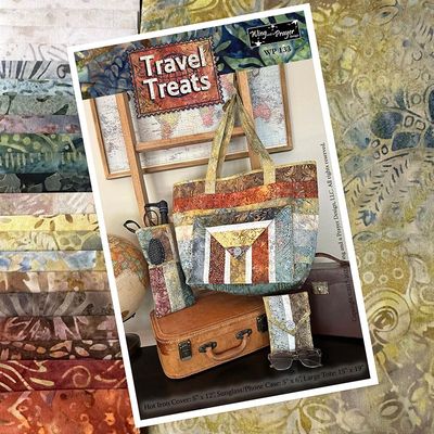 Travel Treats Kit in Windsong (includes all fabrics & lining plus pattern)