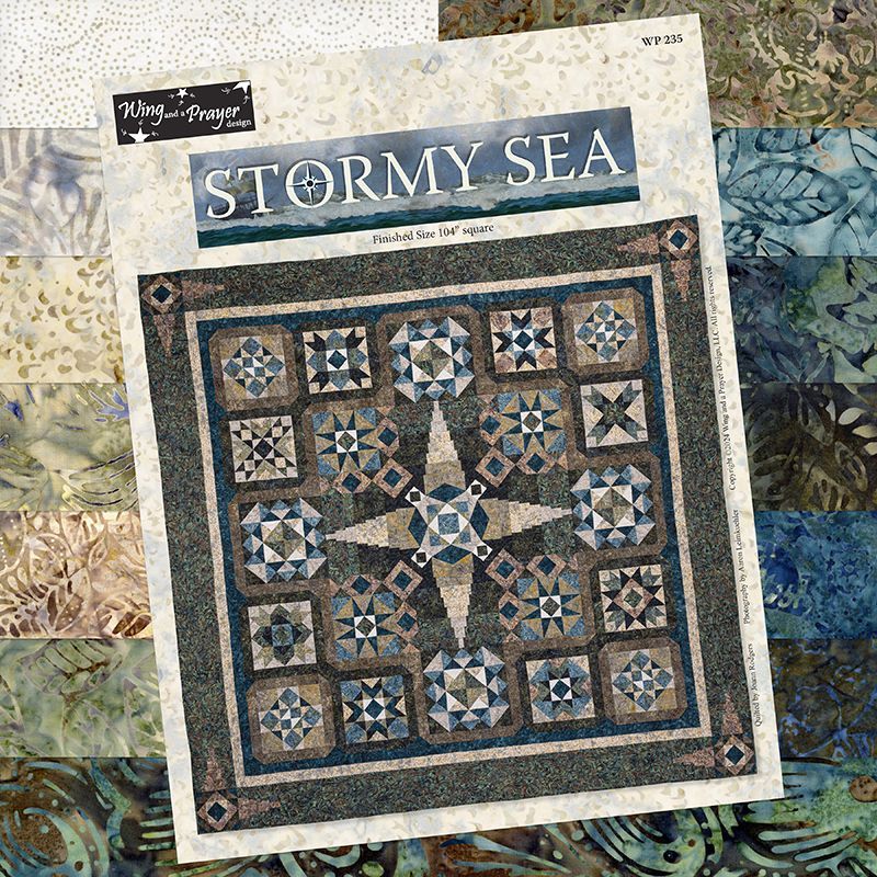 Stormy Sea Kit (includes fabric for top & binding plus pattern) Stormy Sea Kit (includes fabric for top & binding plus pattern)
