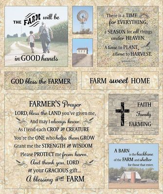 Farm Sweet Home PANELJT-CD3610 WHEAT Farm Sweet Home PANELJT-CD3610 WHEAT