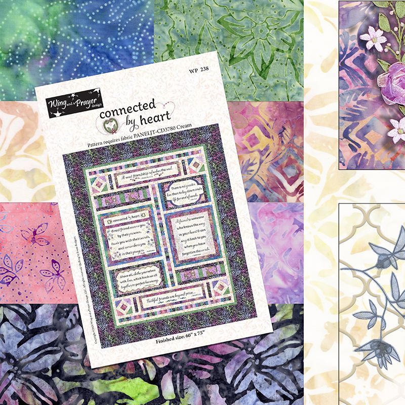 Connected by Heart Kit (includes fabric for top & binding plus pattern)