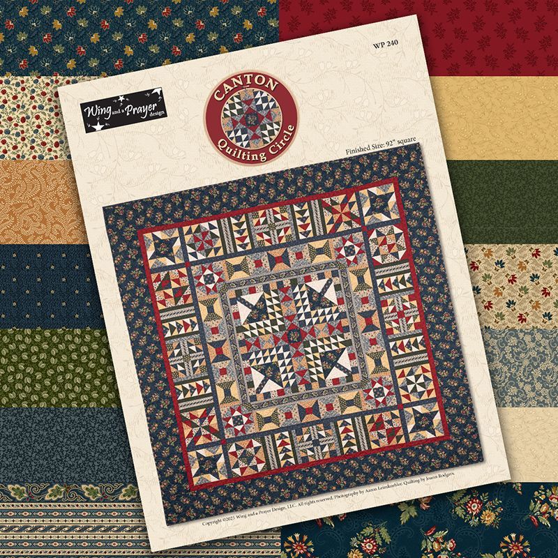Canton Quilting Circle Quilt Kit (includes fabric for top & binding plus pattern)