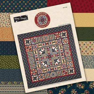 Canton Quilting Circle Quilt Kit (includes fabric for top & binding plus pattern)