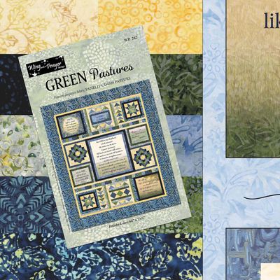 Green Pastures Kit (includes panel, fabric for top & binding plus pattern)