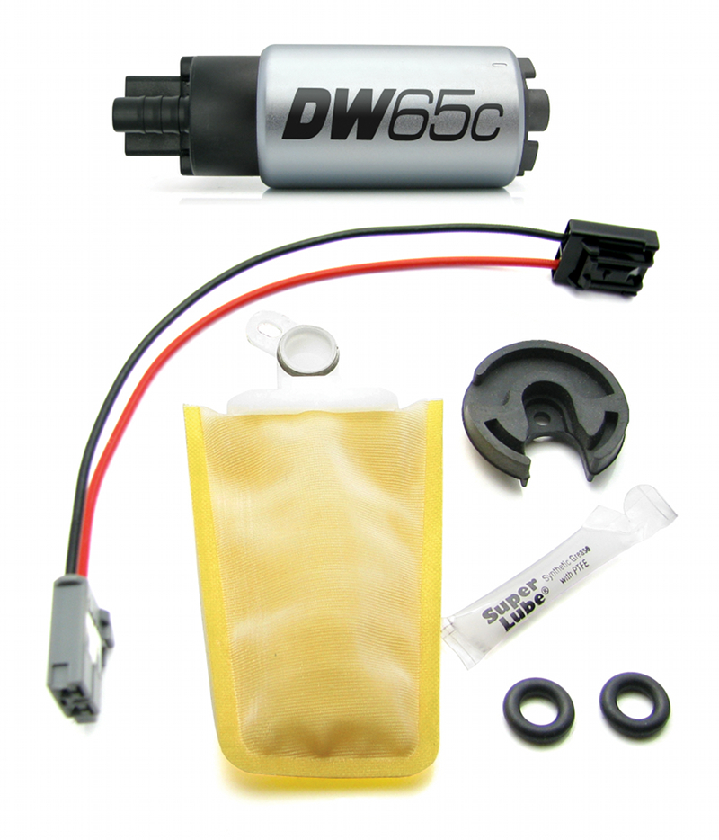 DeatschWerks DW65c Series Fuel Pump (with Mounting Clips) w/ Install Kit Universal