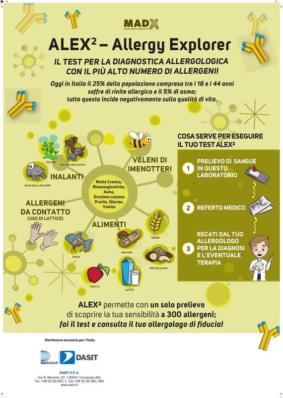 ALEX 2 TEST COMPLETO DI DIAGNOSTICA ALLERGOLOGICA