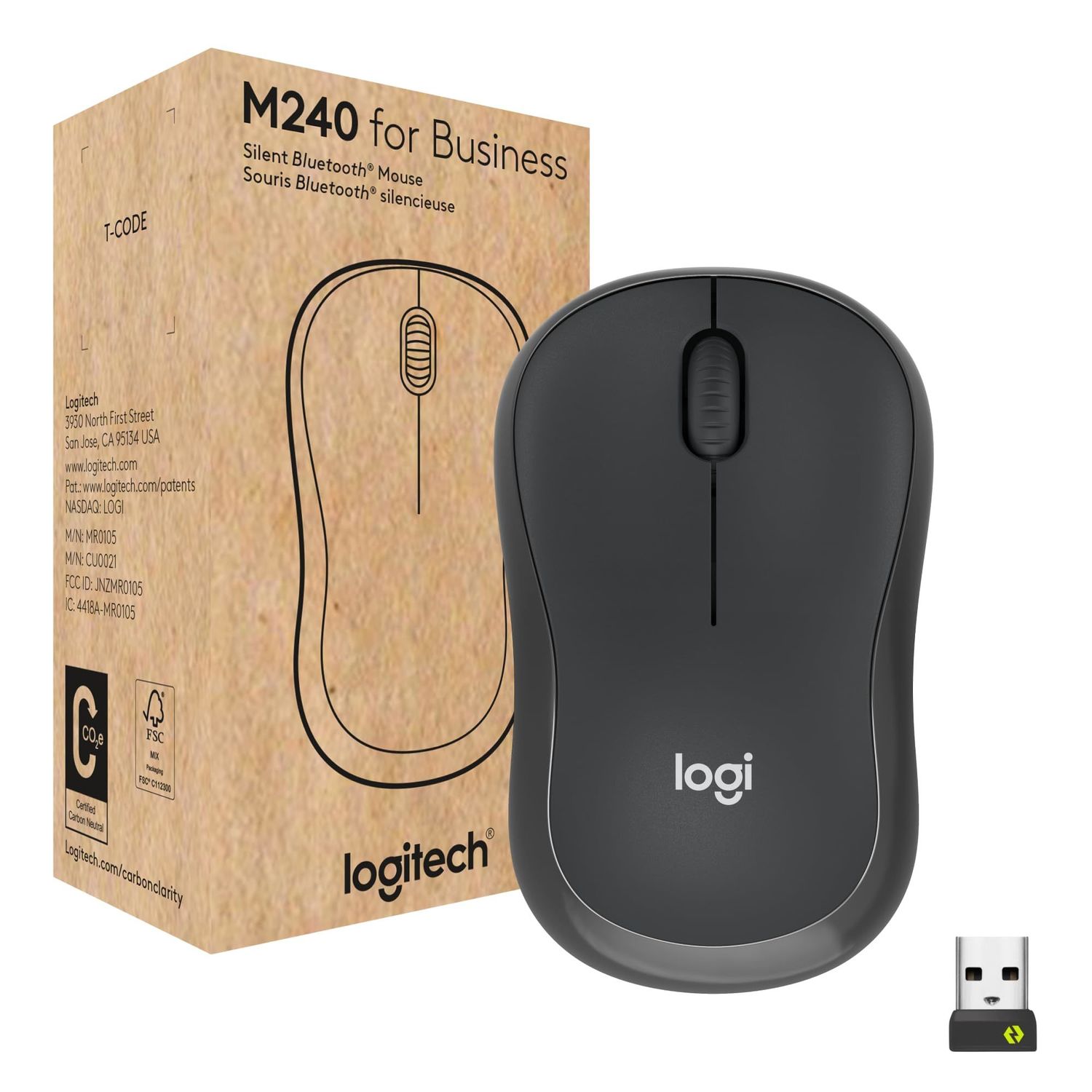 Logitech M240 for Business grafitowa Bezprzewodowa