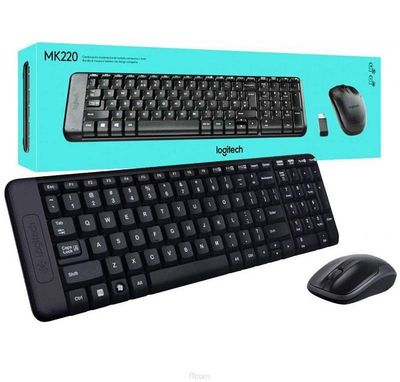 Logitech Zestaw Klawiatura i Mysz MK220 Bezprzewodowy INTL