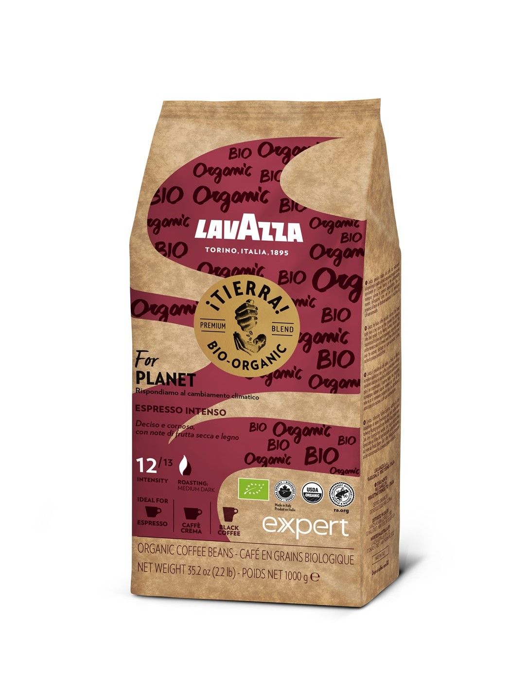KAWA LAVAZZA Tierra BIO- ORGANIC  1kg EXPERT ilość w kartonie 6
