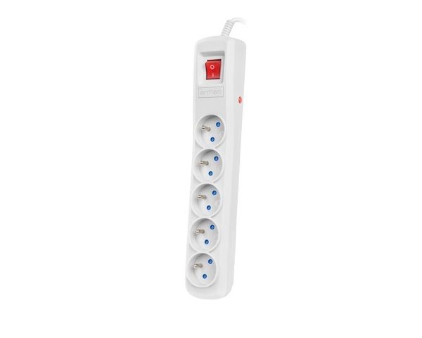 ARMAC LISTWA ZASILAJĄCA R5 3M SZARA 5X 230V PL 10A przeciwprzepięciowa