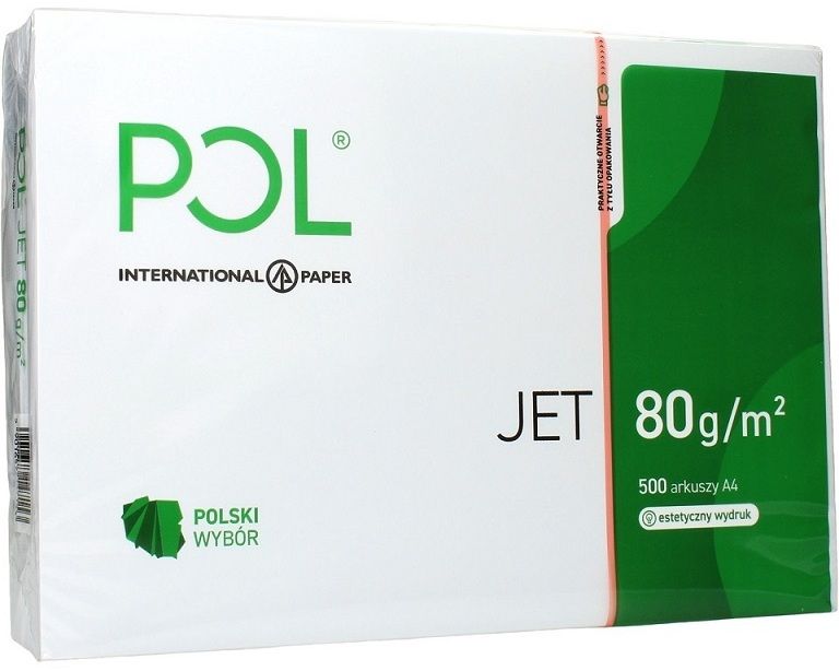 Papier ksero A4 Poljet 80g 500ark Białość 166CIE klasa A  wysyłka tylko pa