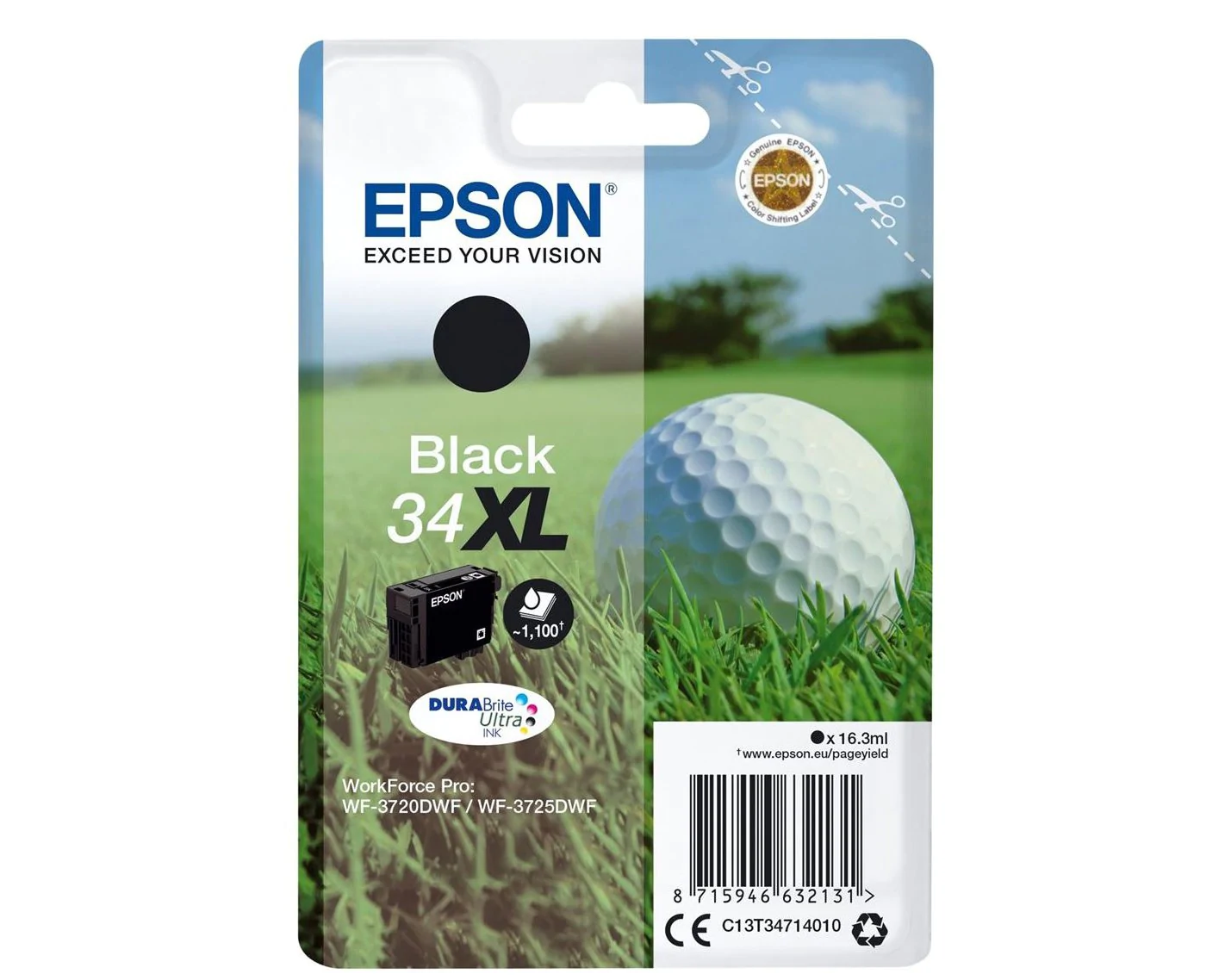 Epson Tusz 34XL WF3720/3725 T3471 Black 16,3ml